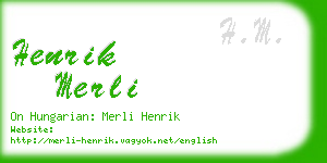 henrik merli business card